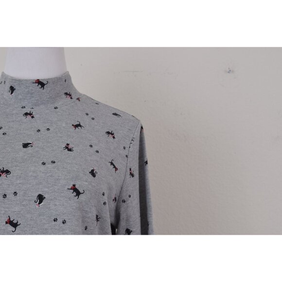 Christmas Cat Mock Neck shirt size L - Picture 6 of 10